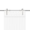 vidaXL Set piese pentru ușă glisantă, argintiu, 183 cm oțel inoxidabil