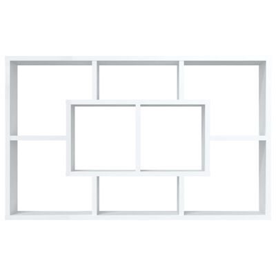 vidaXL Raft de perete, alb, 85x16x52,5 cm, lemn compozit