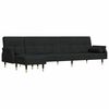 vidaXL Canapea extensibilă &icirc;n formă de L negru 271x140x70 cm catifea