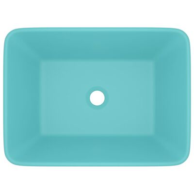 vidaXL Chiuvetă de baie lux, verde deschis mat, 41x30x12 cm, ceramică