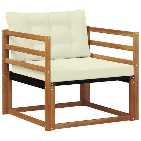 vidaXL Set de canapele de exterior Lemn solid de Acacia și Textilene
