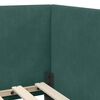 vidaXL Cadru de pat colțar cu saltea cu headboard 2 pcs Verde Catifea