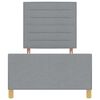 vidaXL Cadru de pat cu headboard Gri deschis 100 x 200 cm țesătură