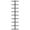 vidaXL Suport sticle de vin de perete, 9 sticle, negru, fier