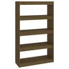 vidaXL Bibliotecă/Separator cameră maro miere 80x30x135,5 cm lemn pin