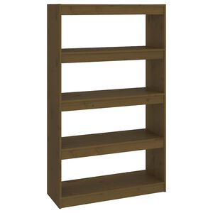 vidaXL Bibliotecă/Separator cameră maro miere 80x30x135,5 cm lemn pin