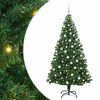 vidaXL Brad de Crăciun artificial Verde 180 cm PVC și Oțel și Plastic