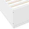 vidaXL Cadru de pat cu lumini LED, alb, 100x200 cm, lemn prelucrat