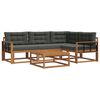 vidaXL Set de canapele de exterior 5 buc. Natural și Antracit