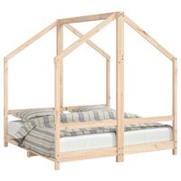 vidaXL Cadru de pat pentru copii, 2x(70x140) cm, lemn masiv de pin