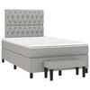 vidaXL Pat box spring cu saltea, gri deschis, 120x190 cm, textil