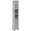 vidaXL Dulap de baie, gri beton, 30x30x190 cm, lemn prelucrat