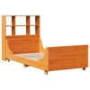 vidaXL Pat bibliotecă fără saltea maro ceruit 90x190 cm lemn masiv