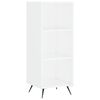 vidaXL Dulap cu rafturi, alb, 34,5x32,5x90 cm, lemn compozit