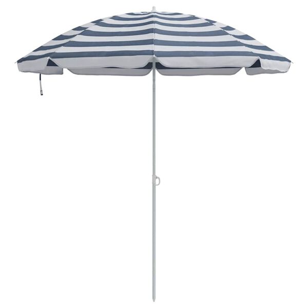 vidaXL Parasol de Plajă Albastru și Alb 206 x 206 x 212 cm