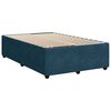 vidaXL Pat box spring cu saltea, albastru, 120x200 cm, catifea