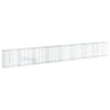 vidaXL Coș gabion cu capac, 800x50x100 cm, fier galvanizat