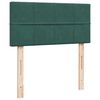 vidaXL Pat box spring cu saltea, verde închis, 90x190 cm, catifea