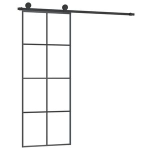 vidaXL Ușă glisantă cu set feronerie, 76x205 cm, sticlă ESG/aluminiu