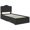 vidaXL Cadru de pat cu headboard Negru 75 x 190 cm Lemn compozit