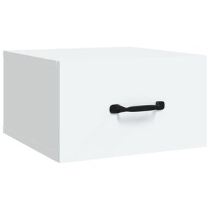 vidaXL Noptieră de perete, alb, 35x35x20 cm