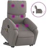 vidaXL Fotoliu electric masaj rabatabil cu ridicare, gri taupe, textil