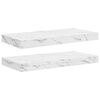 vidaXL Raft de perete 2 buc. Marmură albă 50 x 23,5 x 3,8 cm