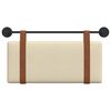 vidaXL Cap de pat suspendat Pe perete Crem 100 x 55 x 5 cm PU antic