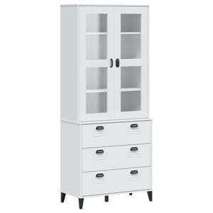 vidaXL Dulap &icirc;nalt &bdquo;VIKEN&rdquo;, alb, 80x40x190 cm, lemn masiv de pin