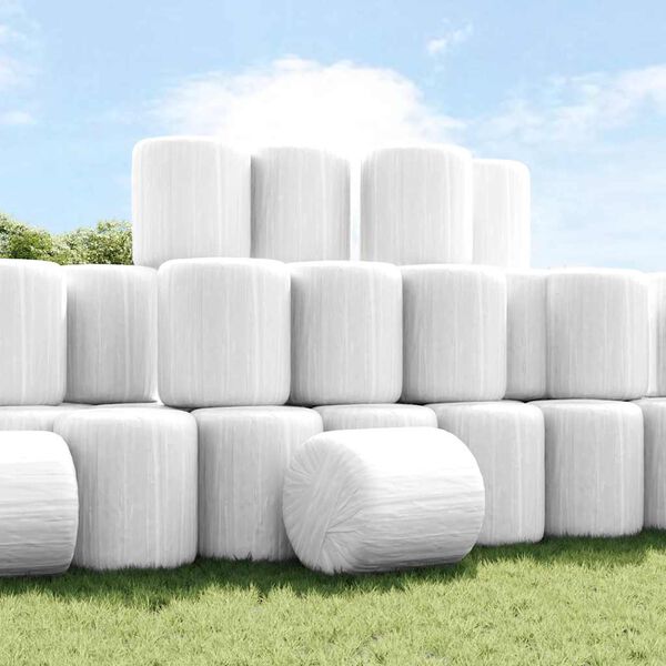 vidaXL Film extensibil agricol alb 25 µm 50 cm x 1800 m