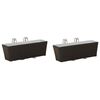vidaXL Balustradă 2 pcs Negru 50 x 17 x 17 cm Metal