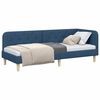 vidaXL Cadru de pat colțar cu headboard albastru 80 x 200 cm țesătură