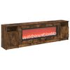 vidaXL Șemineu electric Stejar fumuriu 165 x 28,5 x 47 cm