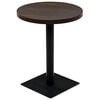 vidaXL Masă bistro, MDF și oțel, rotundă, 60x75 cm, Cenușiu &icirc;nchis