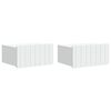 vidaXL Dulap de noapte suspendat cu sertar 2 pcs Alb 49 x 34,5 x 24 cm