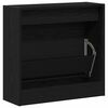 vidaXL Dulap pentru pantofi Stejar Negru 60 x 21 x 57 cm Lemn compozit