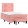 vidaXL Pat box spring cu saltea, negru, 120x190 cm, catifea