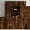 vidaXL Dulap &icirc;nalt, stejar fumuriu, 70x42,5x185 cm, lemn prelucrat
