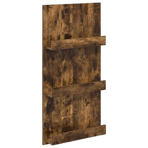 vidaXL Raft pentru reviste cu raft Stejar fumuriu 51 x 11 x 102 cm