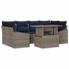 vidaXL Set de canapele pentru grădină 7 pcs Gri Rattan poli