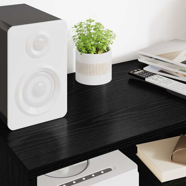 vidaXL Cabinet TV Stejar Negru 60 x 35 x 40 cm Lemn compozit