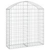vidaXL Coș gabion arcuit, 100x30x100/120 cm, fier galvanizat