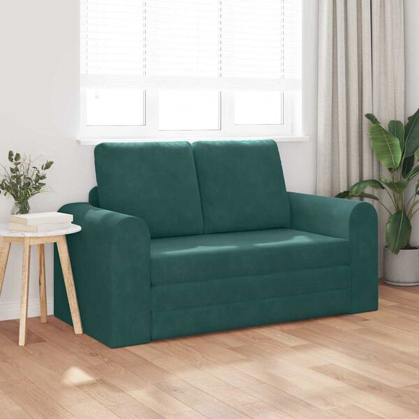 vidaXL Pat canapea 60cm Verde &icirc;nchis Catifea