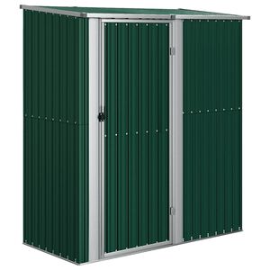 vidaXL Șopron de grădină verde, 180,5x97x209,5 cm, oțel galvanizat