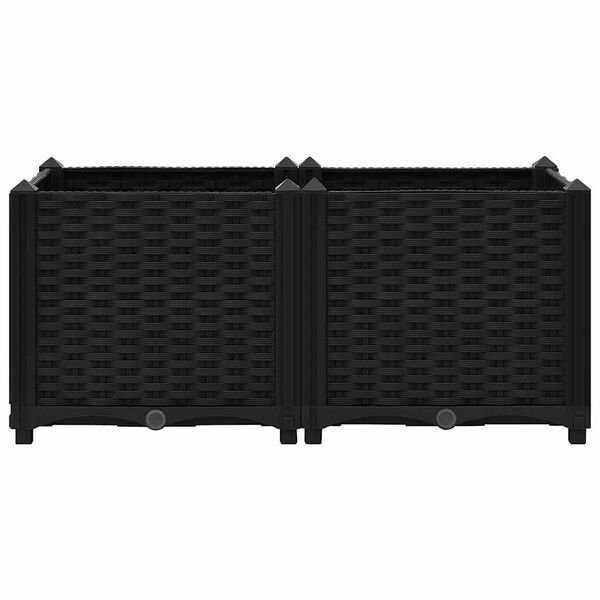 vidaXL Pat de grădinărit &icirc;nălțat 80x40x38 cm, polipropilenă