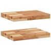 vidaXL Rafturi suspendate 2 buc. 40x30x4 cm lemn masiv acacia netratat