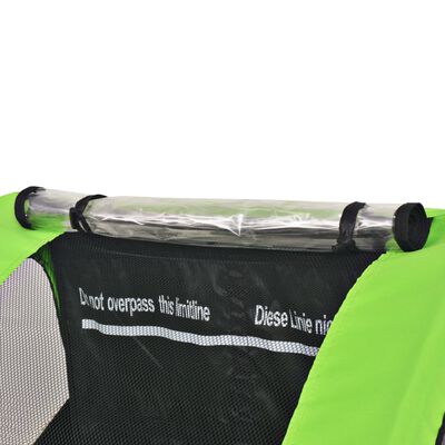 vidaXL Remorcă de bicicletă, gri și verde, 30 kg