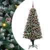 vidaXL Brad de Crăciun artificial Verde 180 cm PVC și Oțel și Plastic