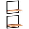 vidaXL Rafturi de perete 2 buc. 40x24x35 cm lemn masiv acacia/oțel