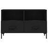 vidaXL Comodă TV, negru, 80x36x50 cm, lemn prelucrat